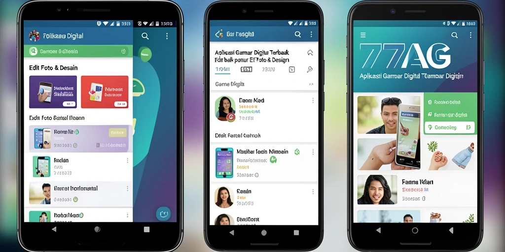 Screenshot aplikasi 77AG menunjukkan antarmuka pengeditan yang intuitif dan alat yang lengkap.