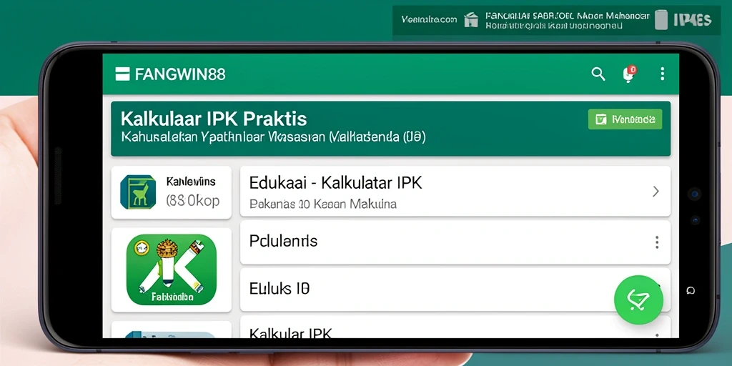Antarmuka sederhana FANGWIN88 yang memudahkan perhitungan IPK.