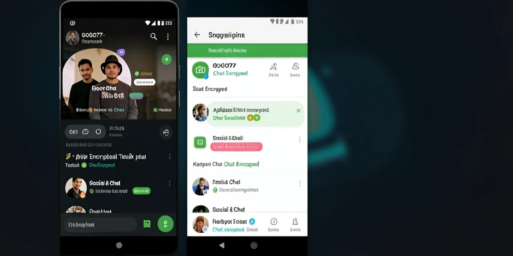 Tampilan antarmuka GOGO77 dengan fitur chat terenkripsi yang aman.
