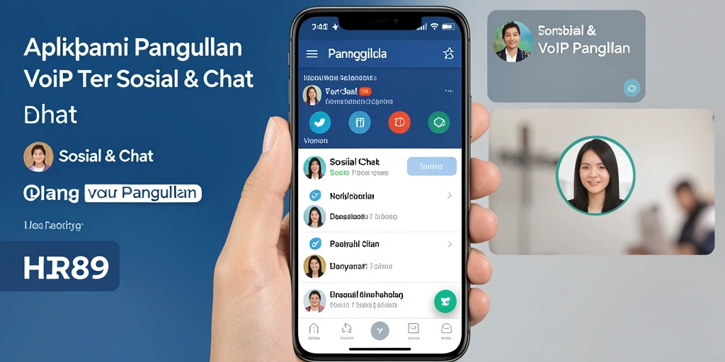 Antarmuka HR89 saat melakukan panggilan VoIP yang jelas dan sederhana.