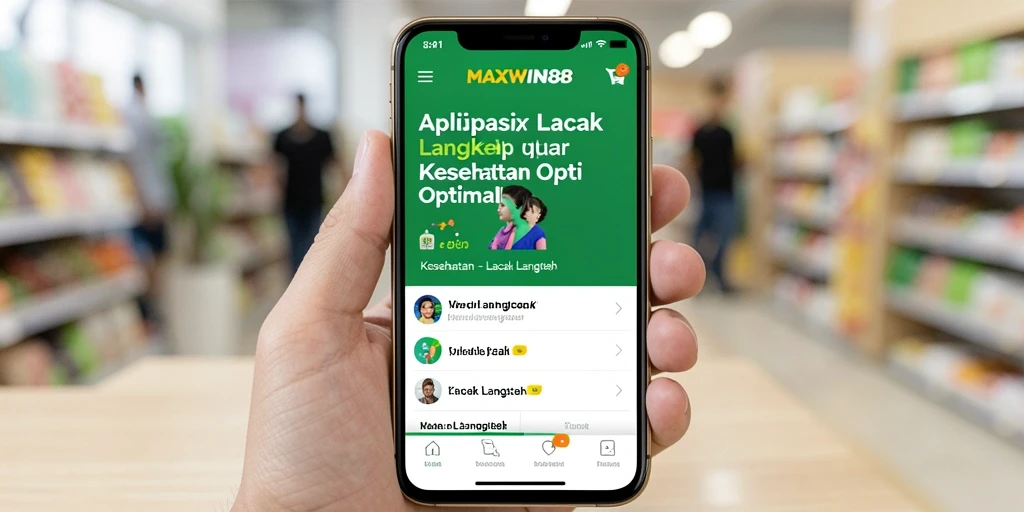 Antarmuka aplikasi MAXWIN88 yang intuitif dengan fitur pelacakan langkah.
