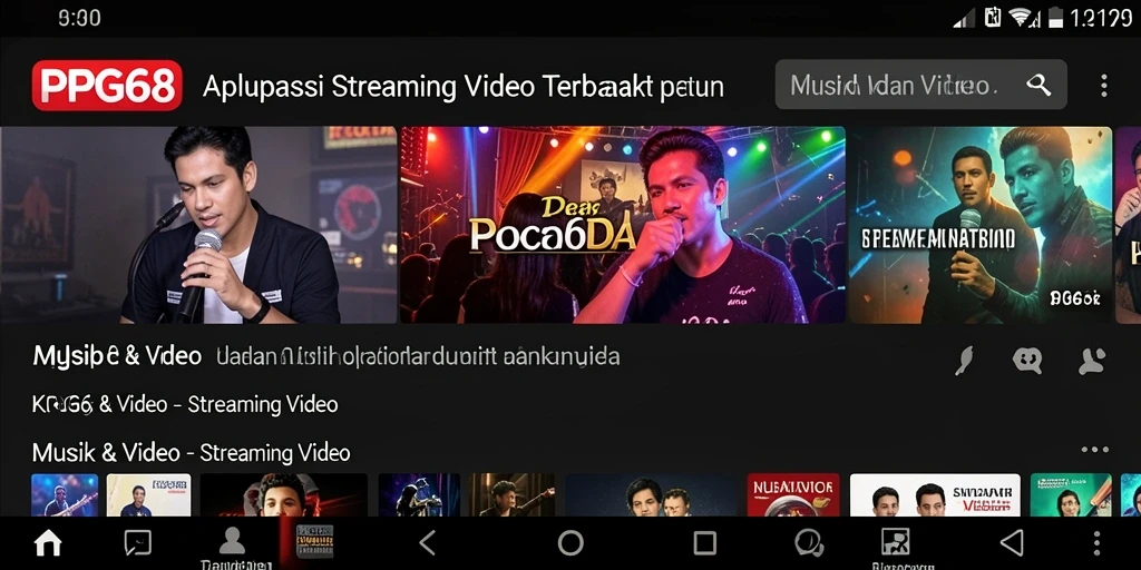 Tampilan antarmuka PGG68 yang menarik dan intuitif untuk Streaming Video.
