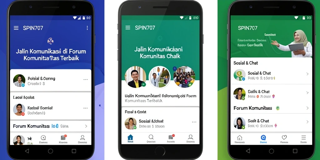 Tampilan antarmuka pengguna aplikasi Forum Komunitas SPIN707.
